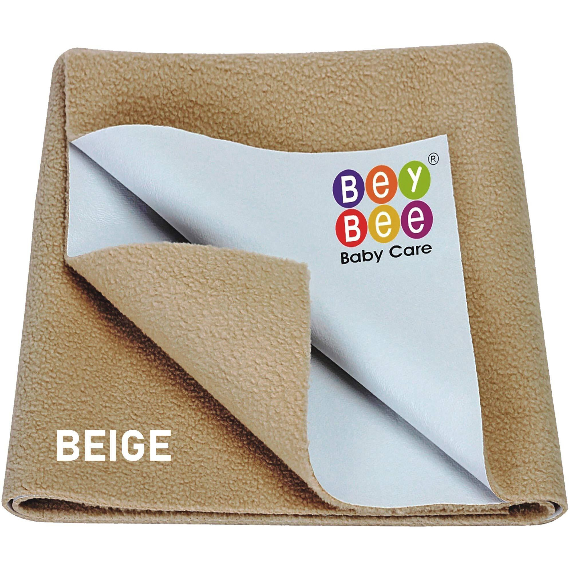 BeyBee Waterproof Quick Dry Sheet for Baby| Bed Pad Anti-Piling Fleece Extra Absorbent Washable Matress Protector| Baby Bed Protector Sheet for Toddler Children, Small Size, 50x70cm, Golden