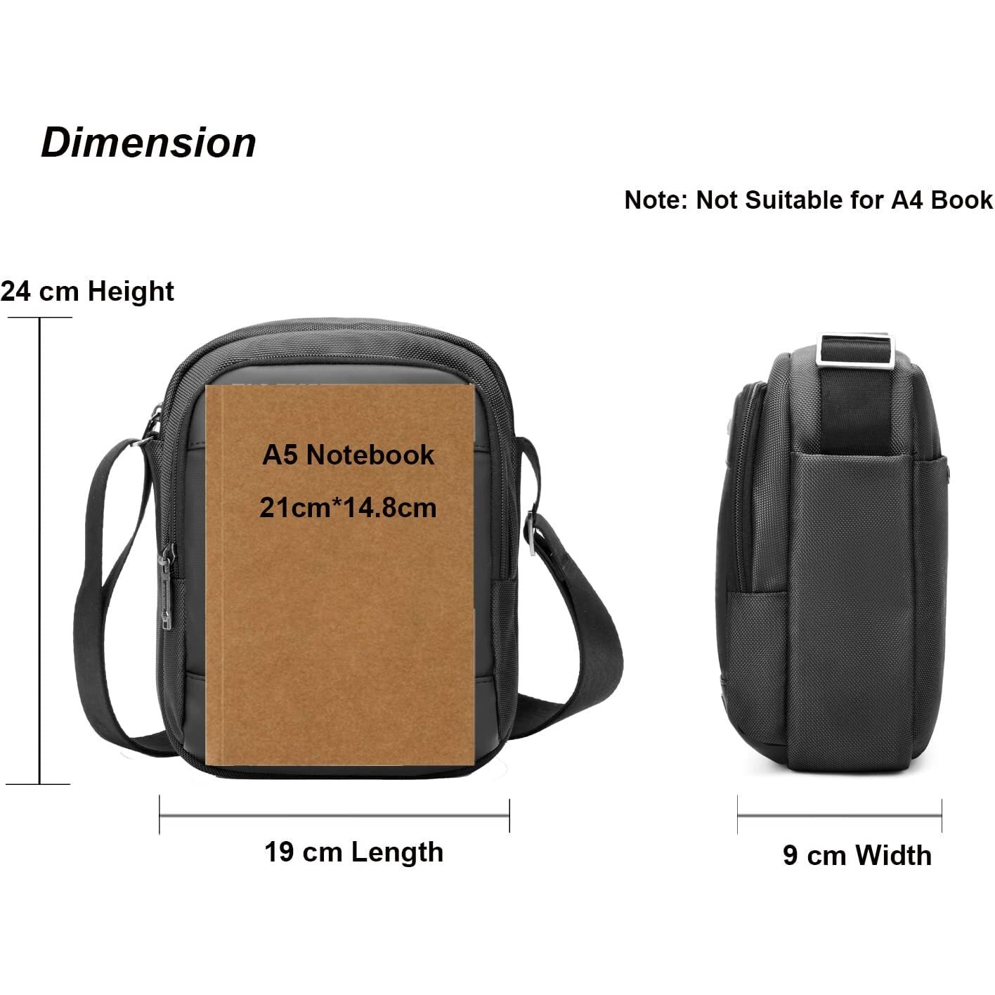 Red Lemon Mens Sling Bag,Mens Shoulder Bag,Crossbody Bag for Men,Chest Bag,Daypack,Shockproof Compartment for iPad,Suitable for College,Outdoor Travels and Business for Daily Use