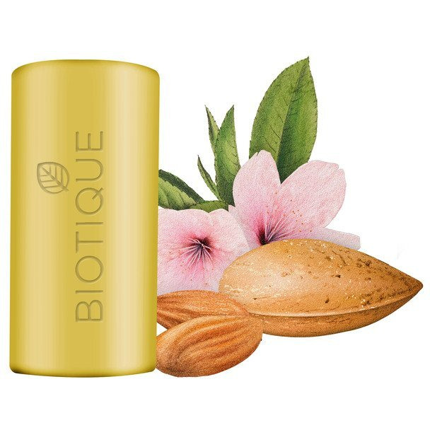 Biotique Almond Oil Nourishing Bathing Bar| Ayurvedic and Organically Pure| Maintains Skins Natural pH |100% Botanical Extracts| Suitable for All Skin Types | 150gm