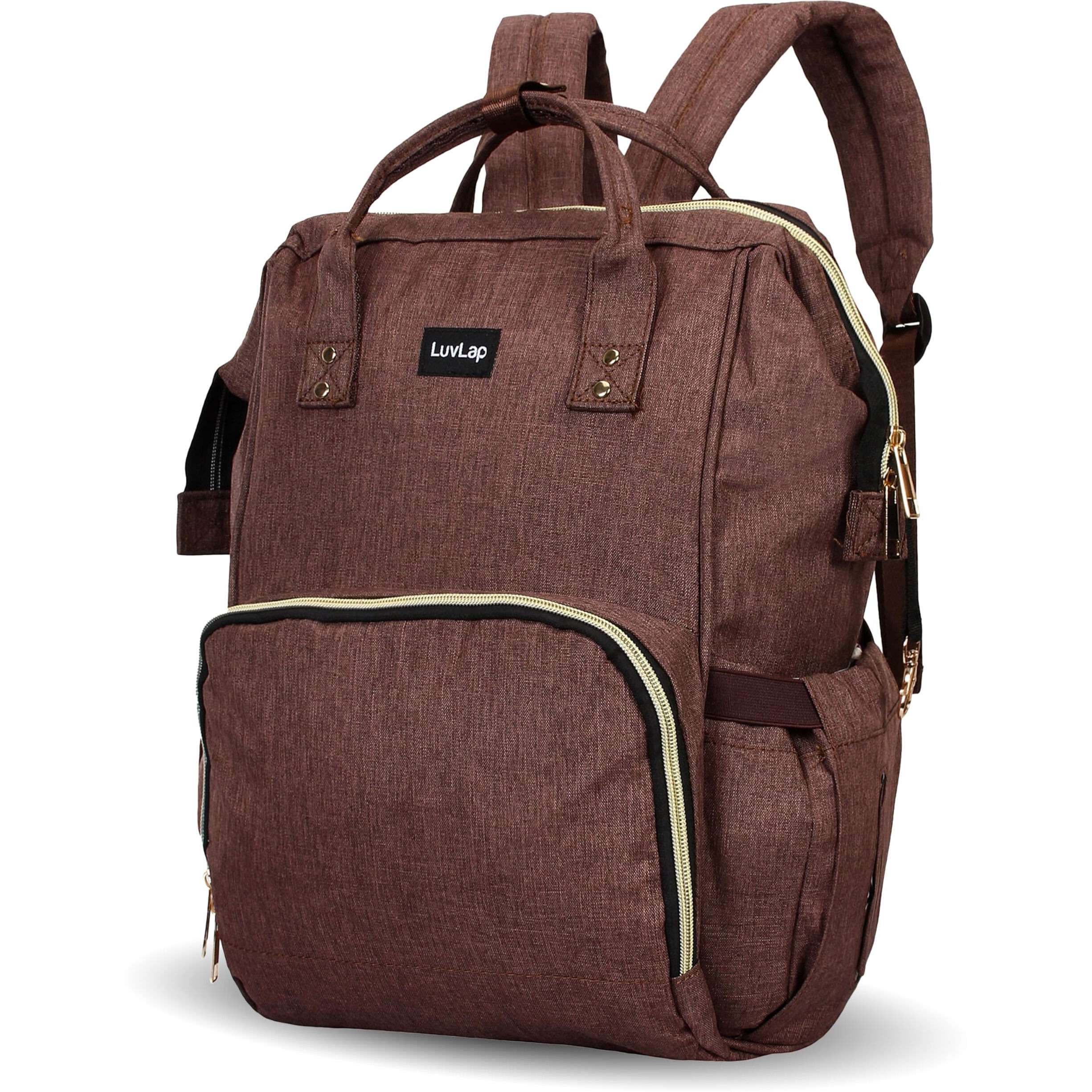 LuvLap Lily Travel Multifunctional Waterproof Diaper Bag-Backpack Cum Tote bag (Brown)