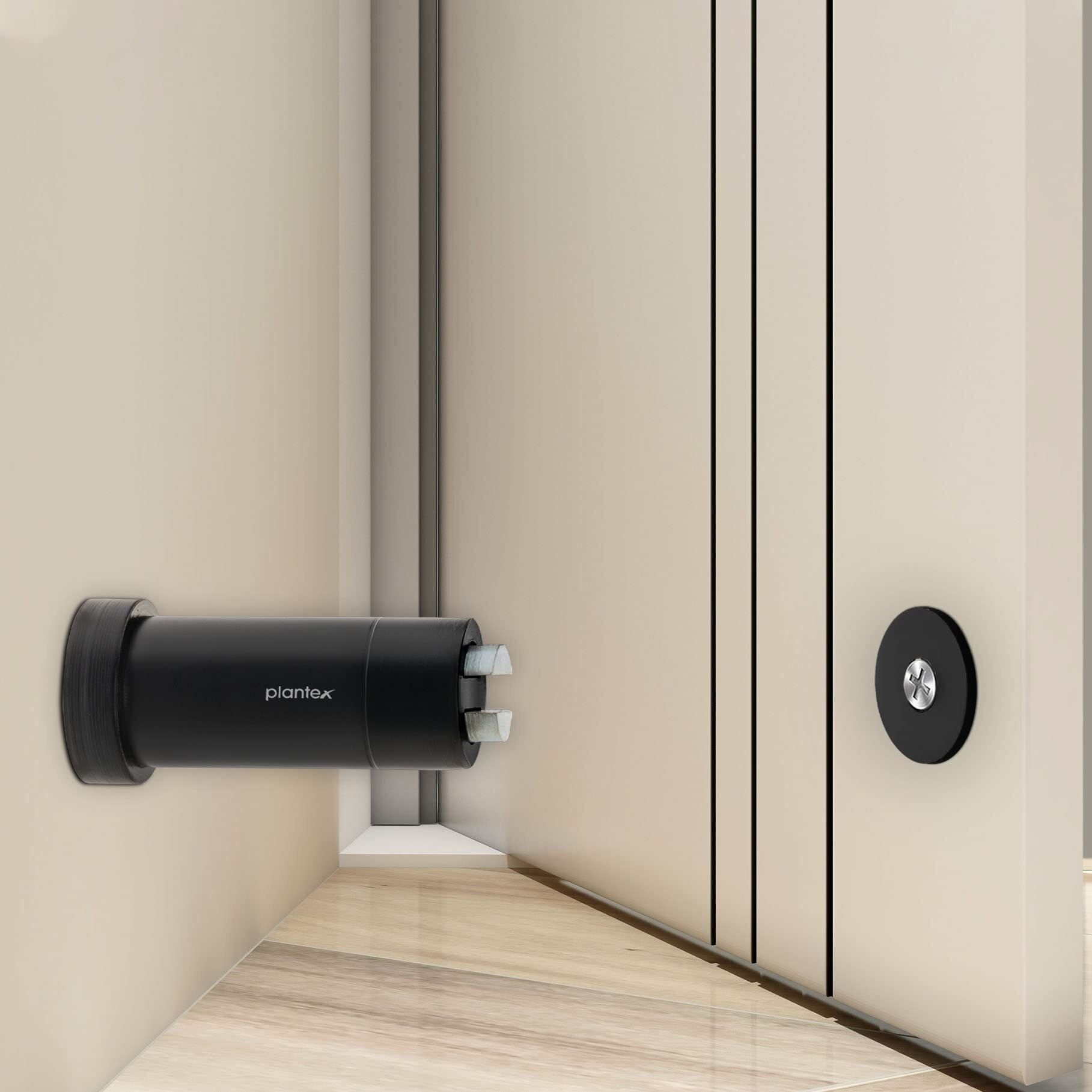 Plantex Magnet Door Stopper/Door Stopper for Main Door/Magnetic Door Stopper for Home/Door Stopper Magnet/Door Back Stopper - (Matt Black)