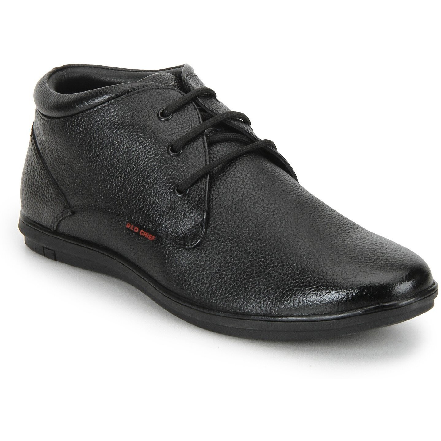Red Chief Derby Lace Up | Men s Formal Shoes for Office | Rubber Sole| Black |Size 9 UK | RC3467