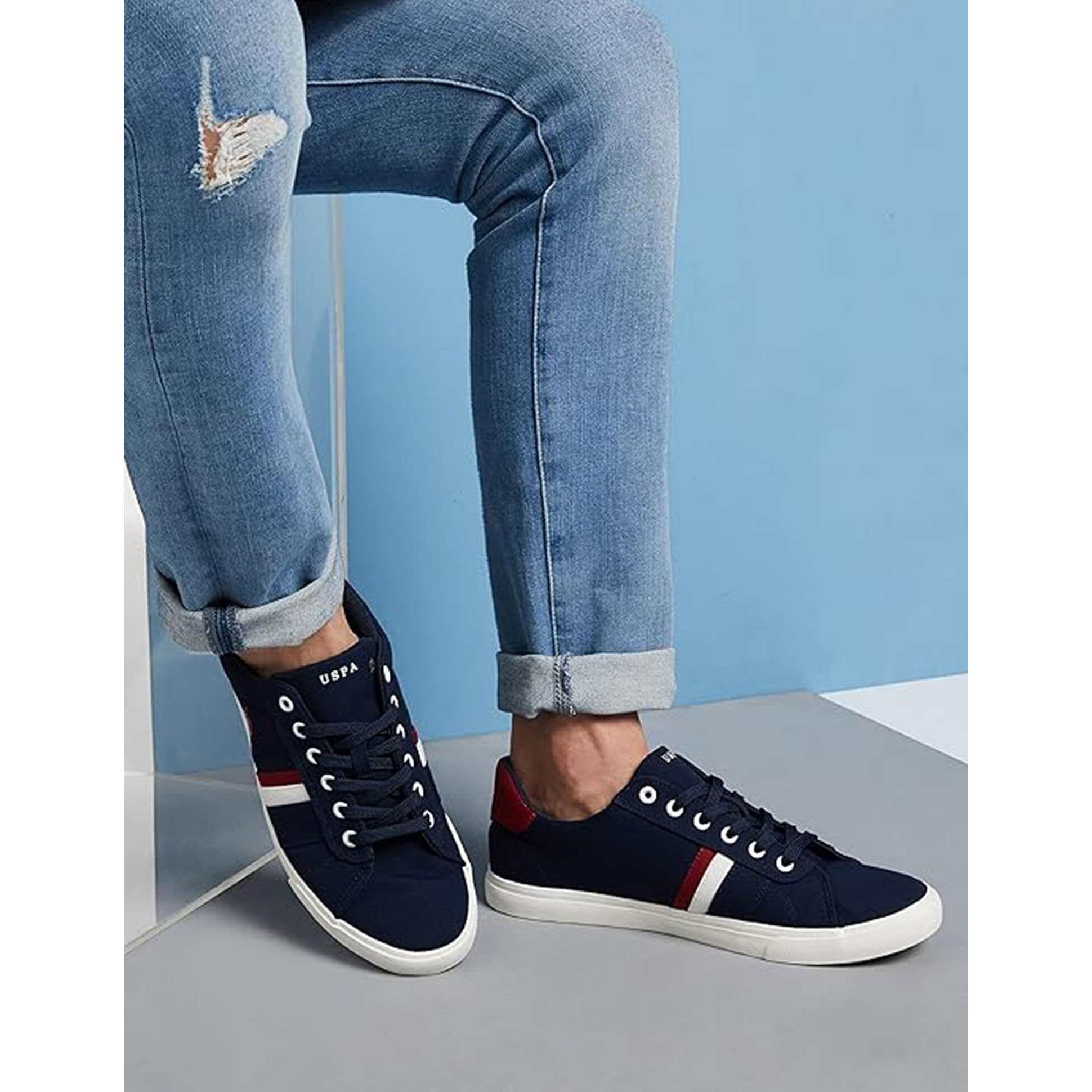 U.S. POLO ASSN. Men s Abor Navy Sneakers-6 UK (2Fd21136N01)
