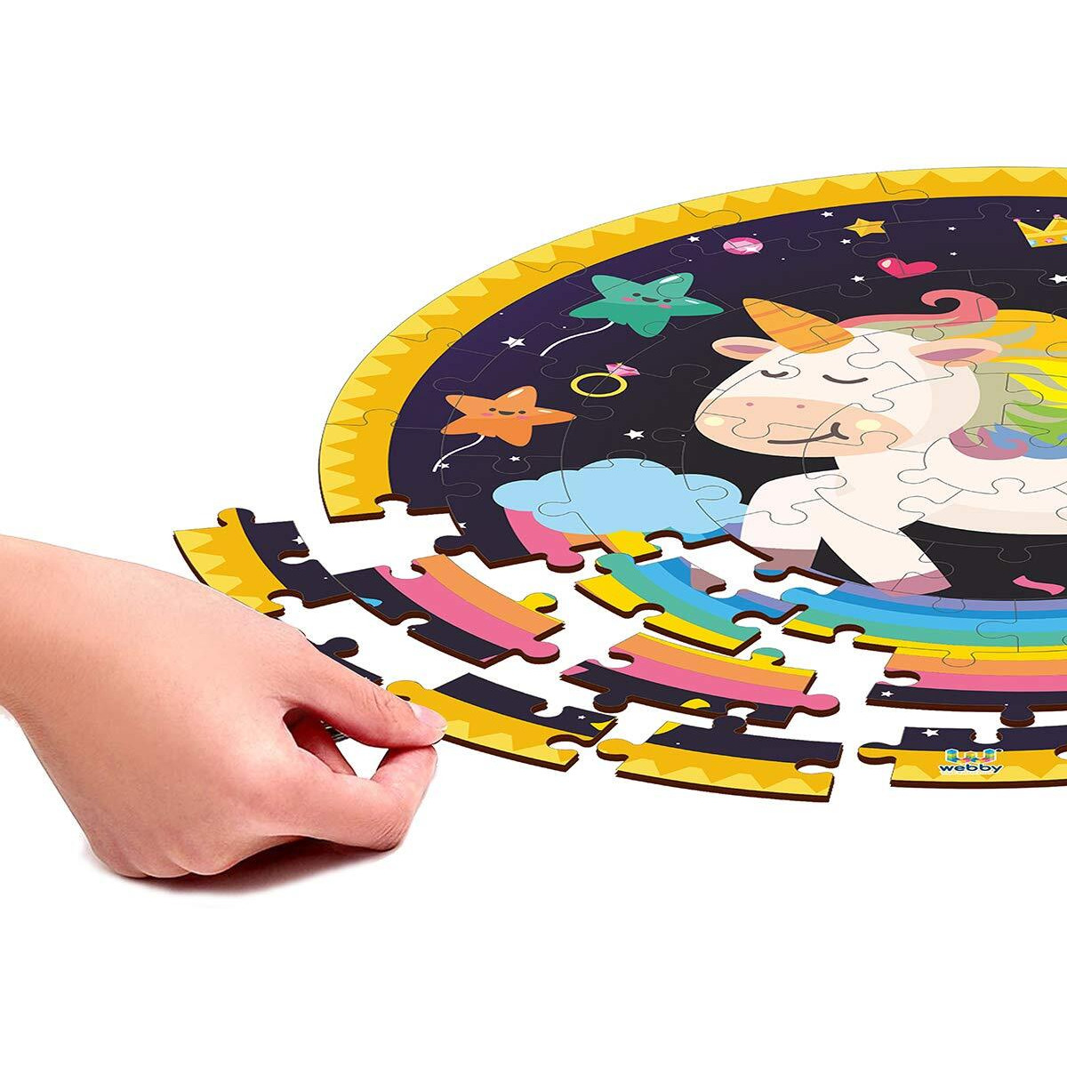 Webby Unicorn Jigsaw Puzzle for 5 and Above, 60 Piece, Multicolour