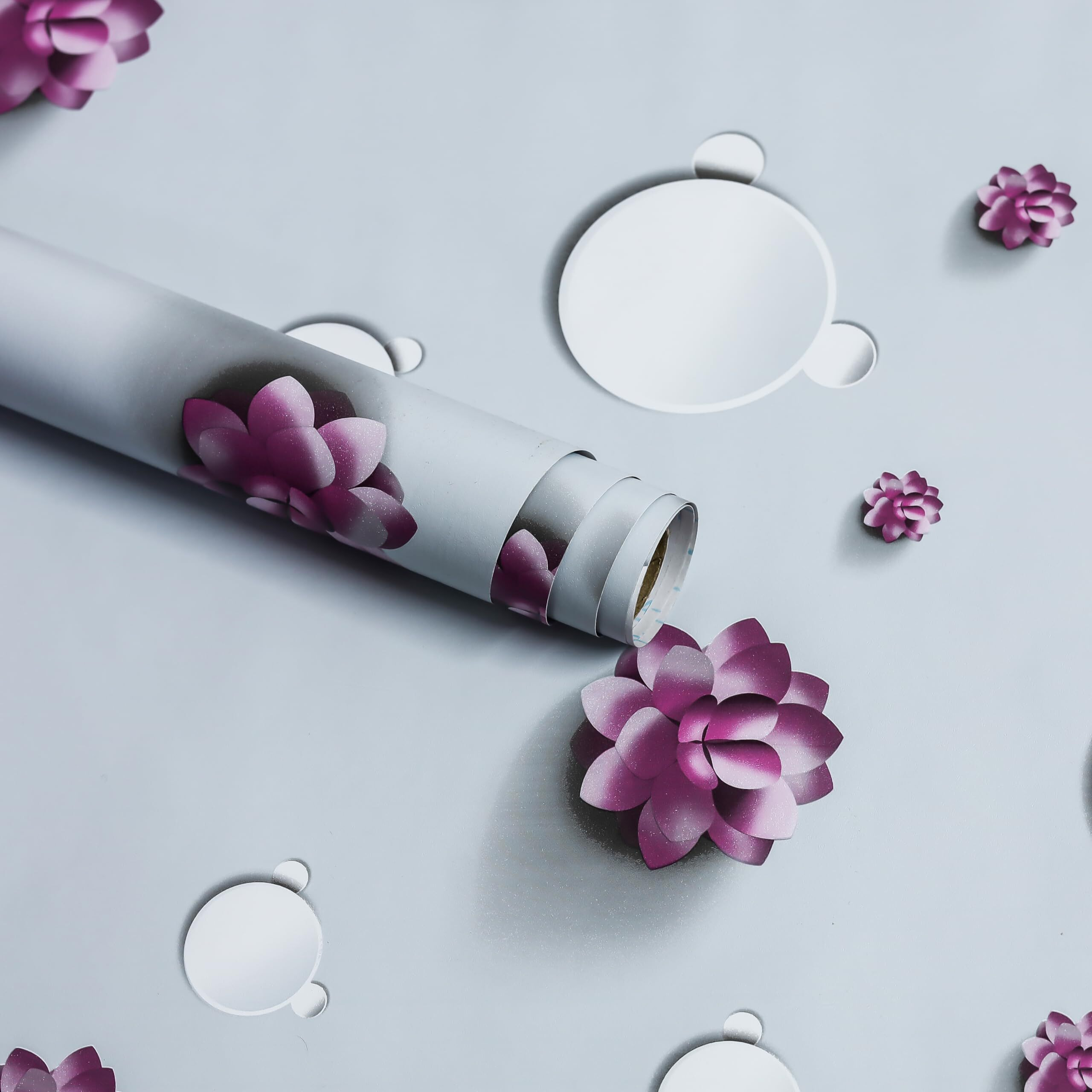 Anna Creations Self Adhesive Wallpaper Waterproof Vinyl Stickers PVC Wall Papers (45  cm x 304   cm) (Hydrangea Flower)