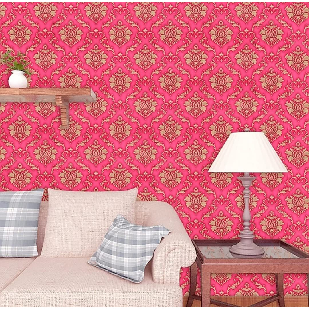 ANNA CREATIONS Self Adhesive Decorative Peel Stick Sea Green Waterproof Floral Wallpaper Removable Wall Sticker for Living Room Hall Decoration PVC Vinyl DIY Wall Stickers 45x304cm (Floral Vintage)