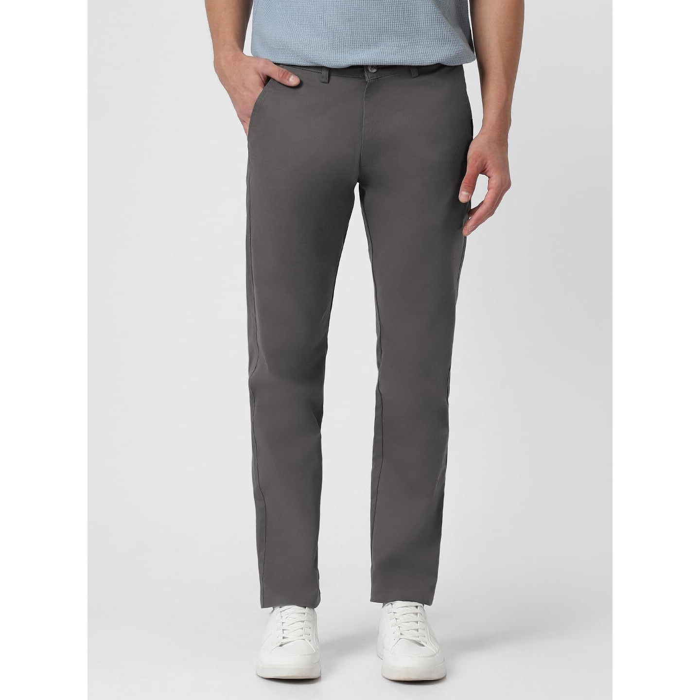 Urbano Fashion Men s Dark Grey Cotton Slim Fit Casual Chinos Trousers Stretch (chino-dgrey-28)