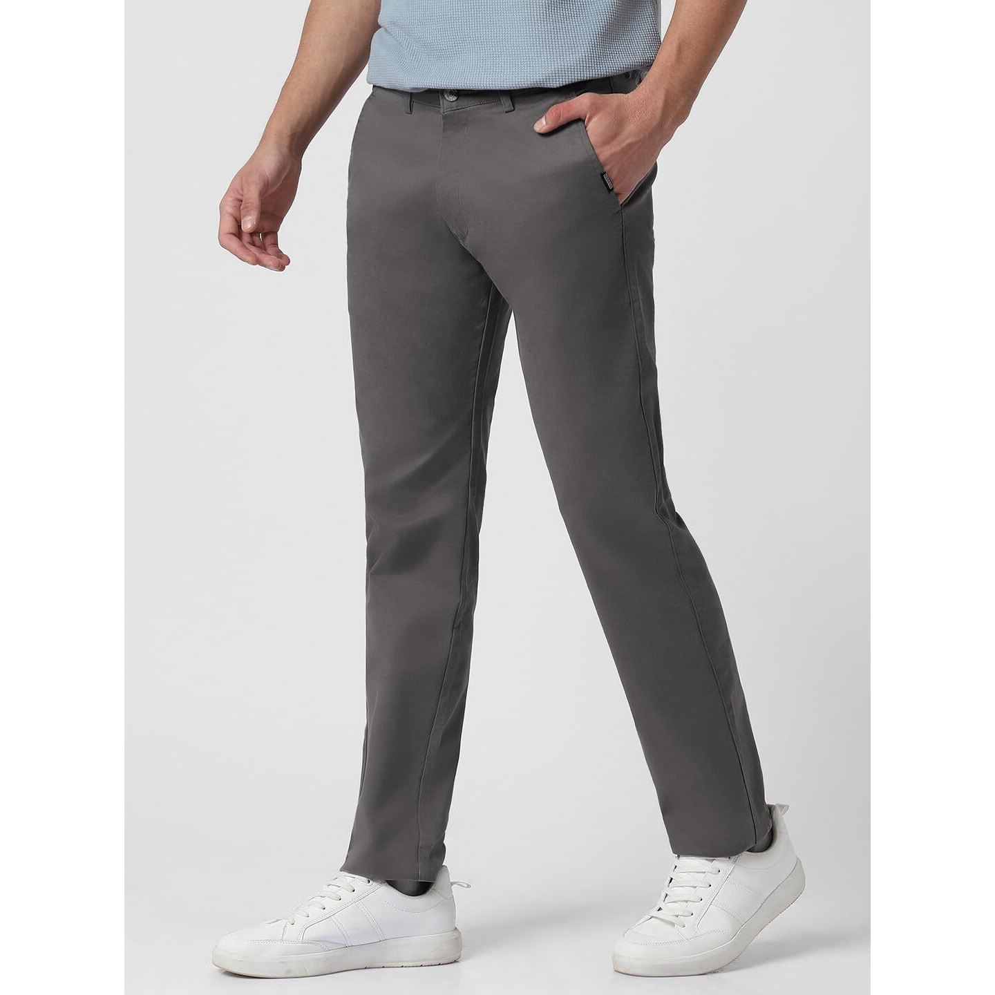 Urbano Fashion Men s Dark Grey Cotton Slim Fit Casual Chinos Trousers Stretch (chino-dgrey-28)