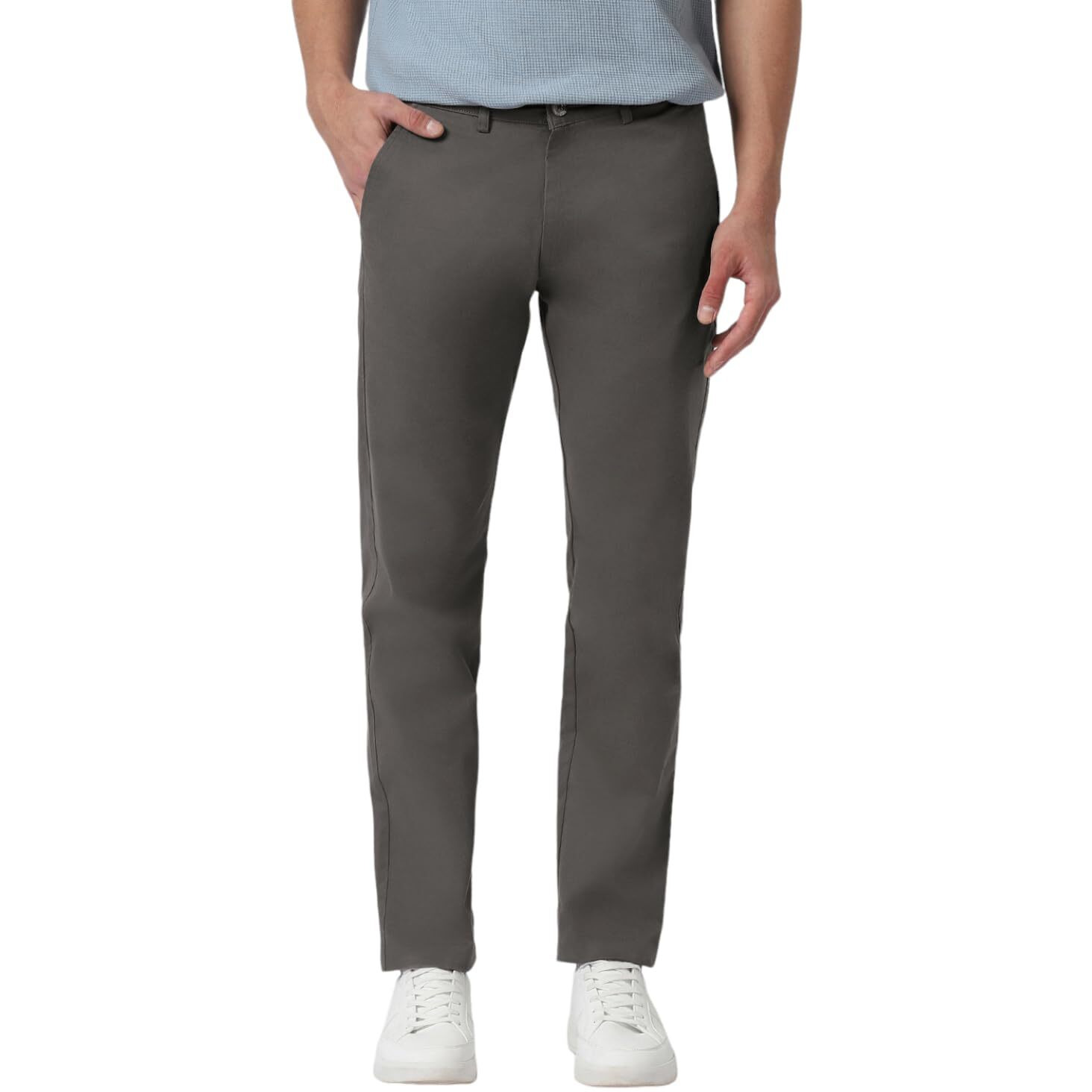 Urbano Fashion Men s Dark Grey Cotton Slim Fit Casual Chinos Trousers Stretch (chino-dgrey-36)