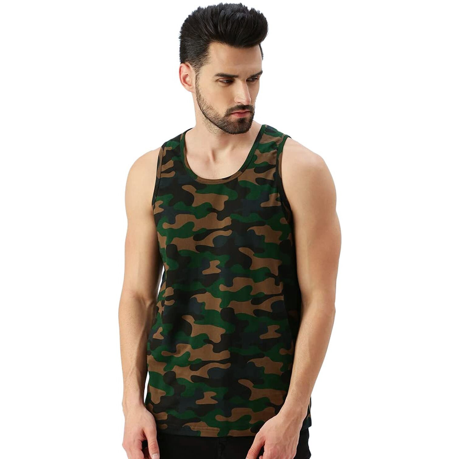 Veirdo Men Sleeveless Tshirt, Vest for Men, Cotton Sando for Gym, Cycling, Running, & Other Sports