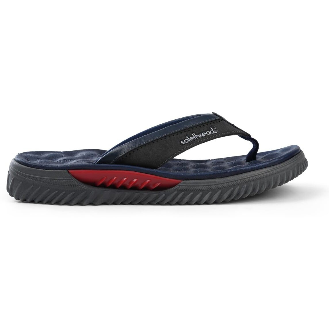 SOLETHREADS SKYCRUISER | Classy | Comfortable | Ultra-Light | Shock Absorbent | Water-resistant | Slippers | Flip Flops for Men|D.Navy|UK 7