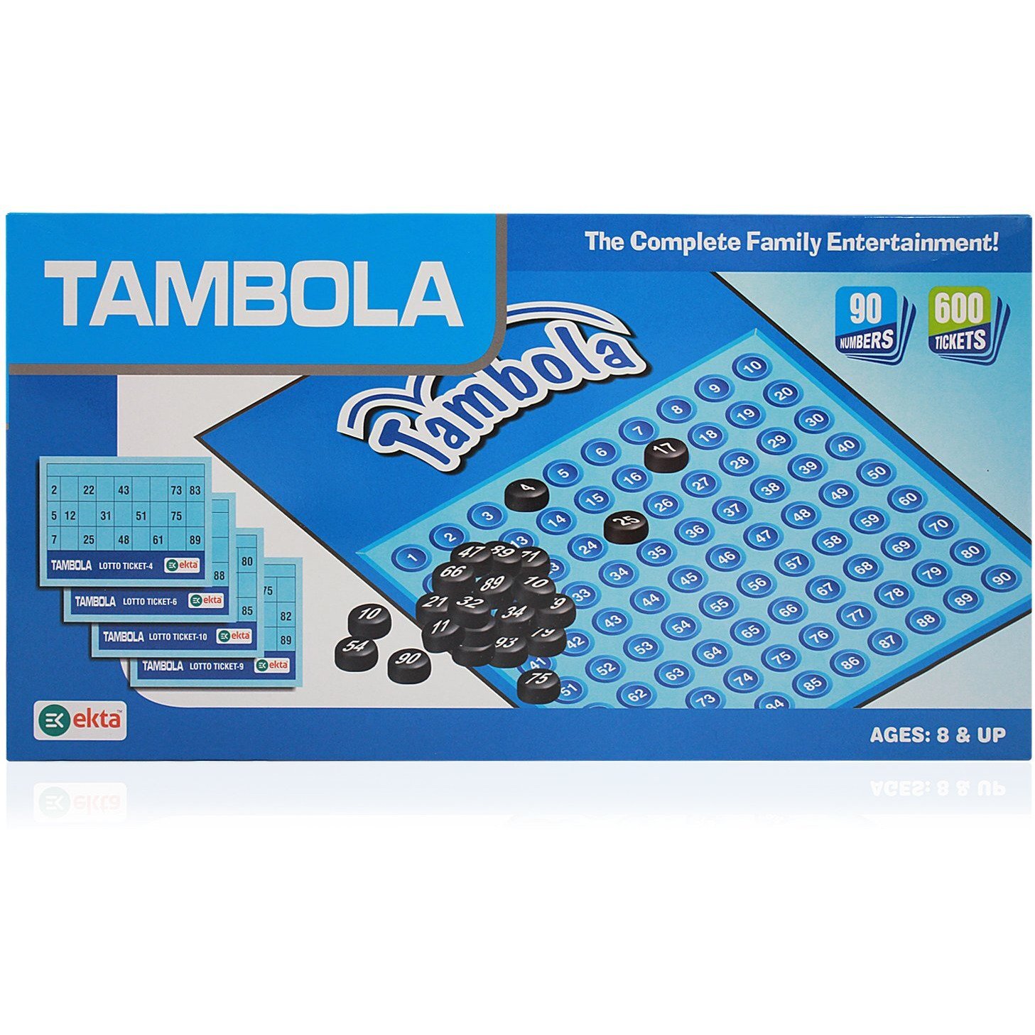 EKTA Tambola 600 Tickets Housie Games for Kids, Multicolor, Pack of 1