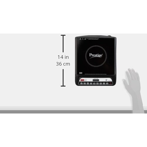 Prestige PIC 20 1600 Watts Induction Cooktop |Indian Menu Option |High Voltage Surge Protection| Automatic Power & Temperature Adjustment|1 year Warranty |Black
