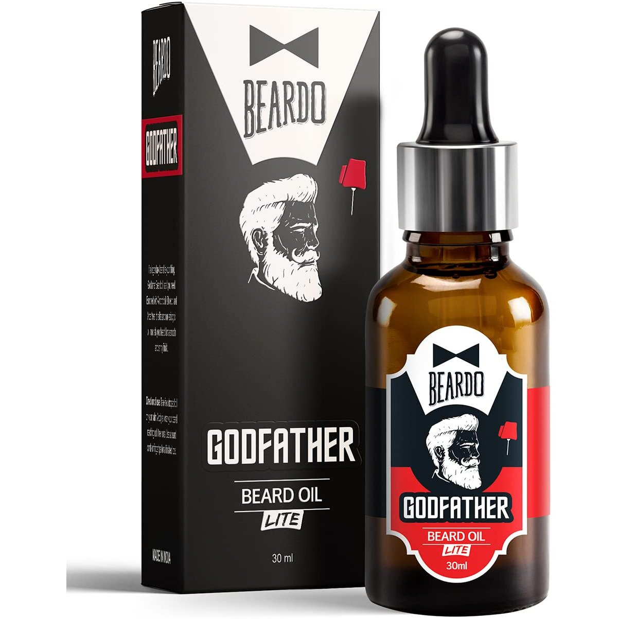 Beardo Godfather Lite Beard and Moustache Oil, 30 ml | Non-Sticky, Light Beard Oil for Men| Pleasant Fragrance | Ideal for daily use .