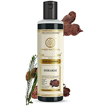 Khadi Natural Shikakai Shampoo for Cleaning Hair | Natural Hair Cleanser with Shikakai | Nourishing Shampoo for Healthy Hair | Suitable for All Hair Types 210ml
