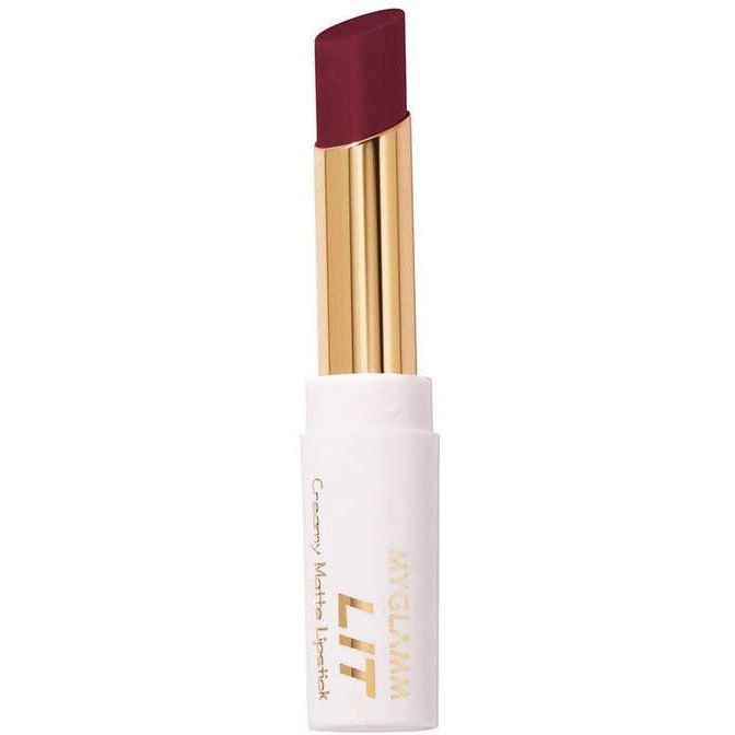 MyGlamm LIT Creamy Matte Lipstick-Sangria (Purple)- 3.7gm |Creamy Matte Lipstick | Long-lasting & Smudge-Proof | Vegan & Cruelty-Free