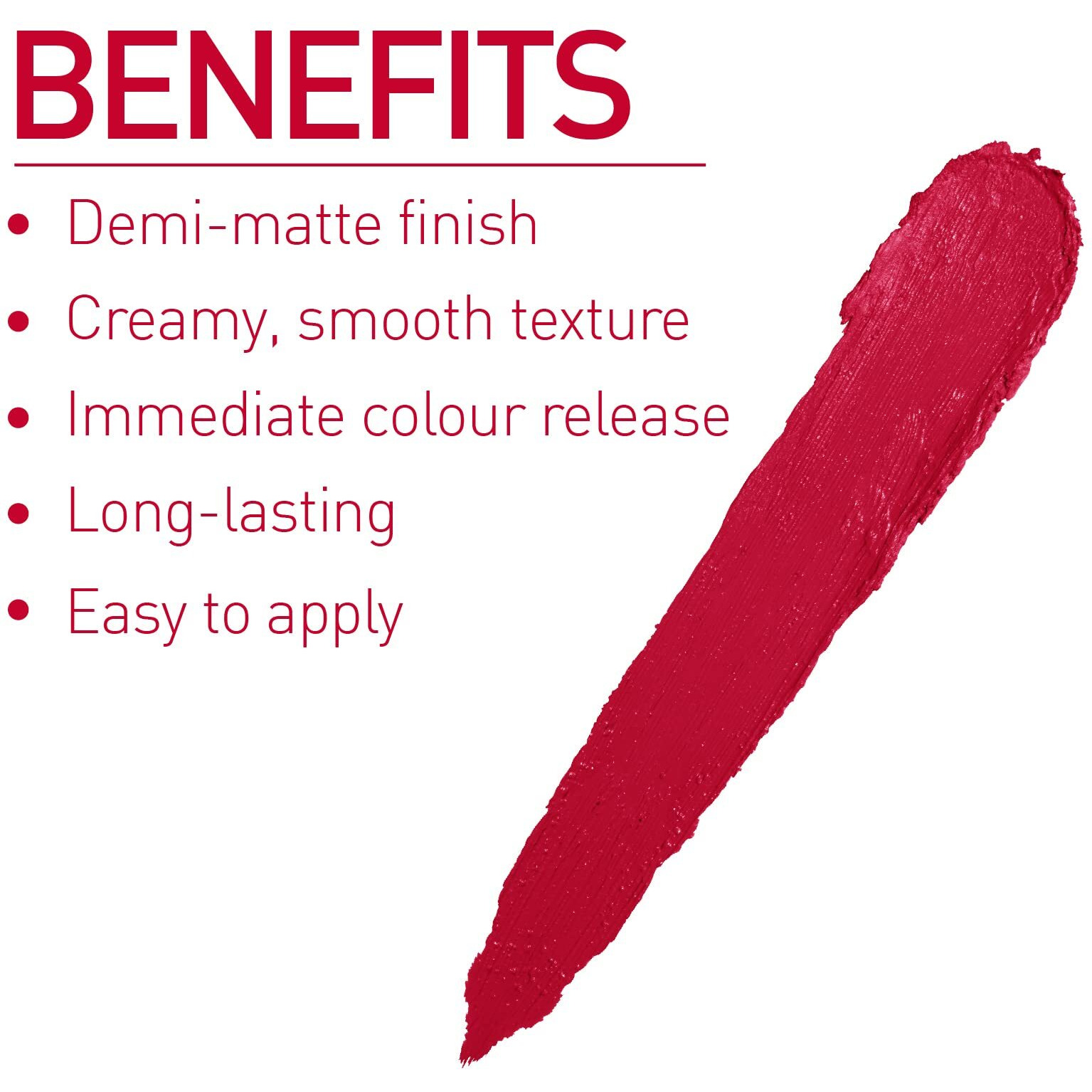 MyGlamm LIT Creamy Matte Lipstick-Appletini (Red)- 3.7gm |Creamy Matte Lipstick | Long-lasting & Smudge-Proof | Vegan & Cruelty-Free