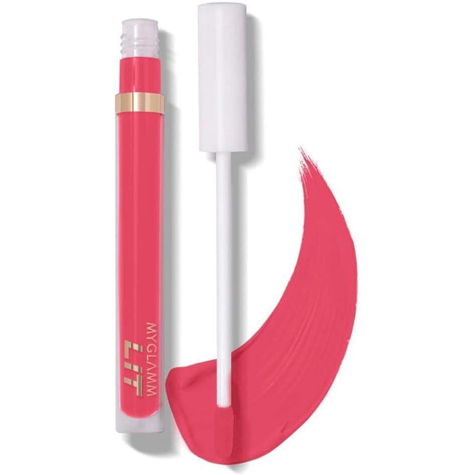 MyGlamm LIT Liquid Matte Lipstick-Boo (Pink)-3 ml | With Moringa Oil | 12HR Long-lasting Lipstick | Cruelty-Free Matte Lipstick