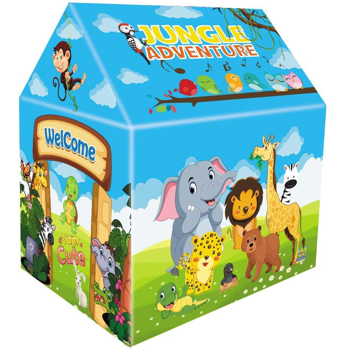 Webby theme Jungle Kid s green Play Tent House, Toy Home for Girls and Boys 2+ Year Old