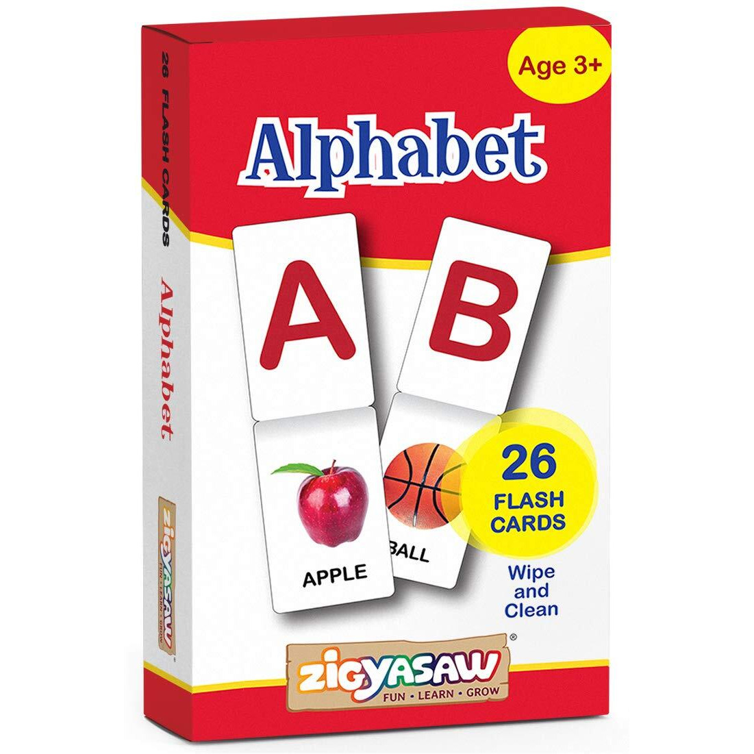 Zigyasaw - Alphabets Flash Cards for Kids Early Learning | 26 Flash Cards | Happy Birthday Gifts For Kids | Flash Card Alphabets for Kids Learning | Easy & Fun Way of Learning 3+ Years of Babies