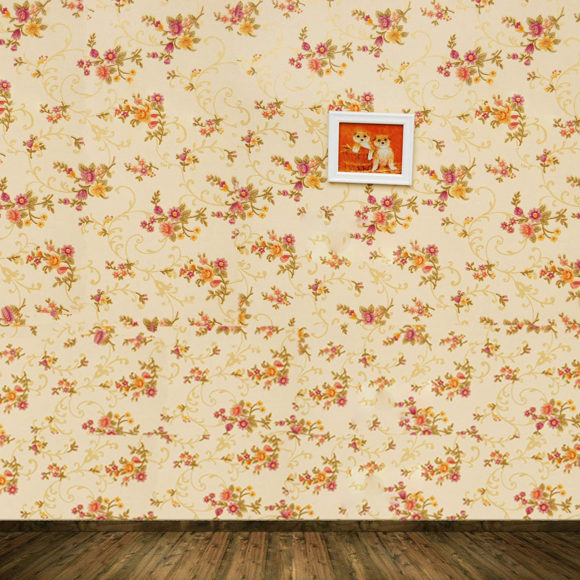 wolpin Wall Sticker Wallpaper (45 x 500 cm) DIY Self Adhesive Decal Floral Bouquet Kids Room, Baby Room Bedroom, Yellow