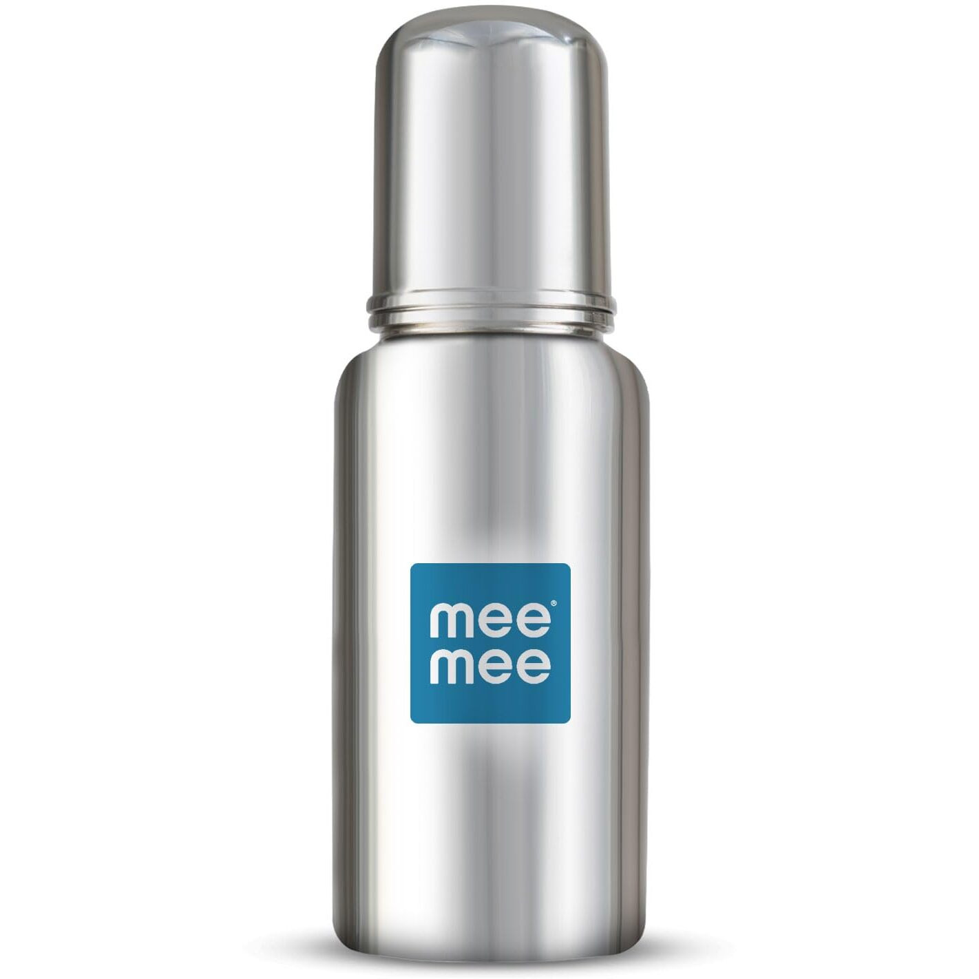 Mee Mee Baby Steel Feeding Bottle 240ml | Baby Milk Bottle with Advanced Anti Colic Valve, BPA Free, Soft Silicone Teat, Wide Neck for Babies/Infants/Newborns of 0-2 Years