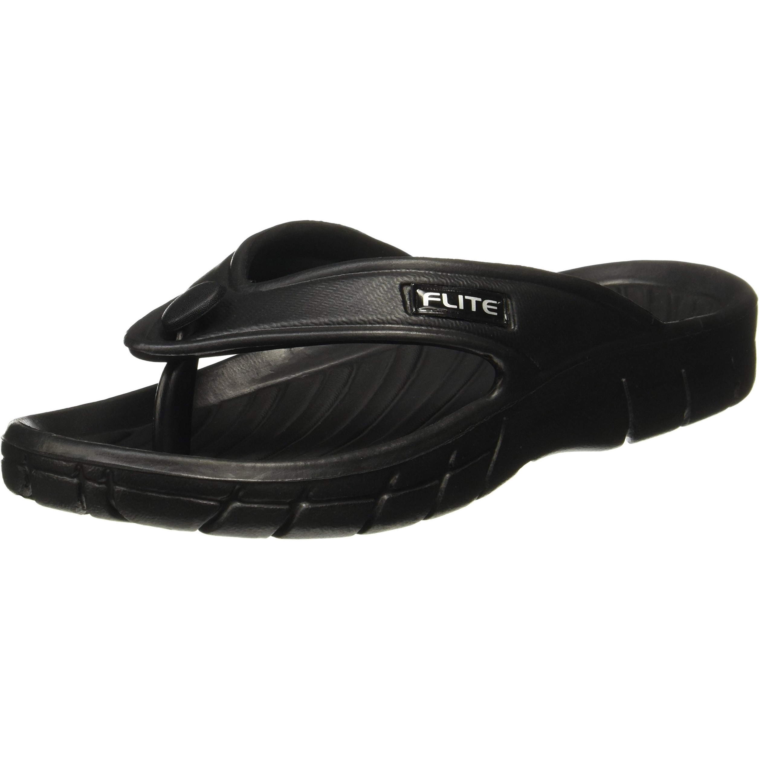 FLITE Men s Black Flip Flops Thong Sandals - 8 UK/India (42 EU)(FL0007G)