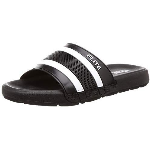 Flite Men s FL0370G Black White Sliders 9 (FL0370GBKWH0009)