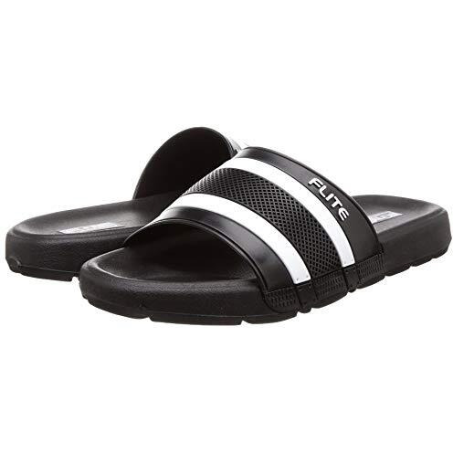 Flite Men s FL0370G Black White Sliders 9 (FL0370GBKWH0009)