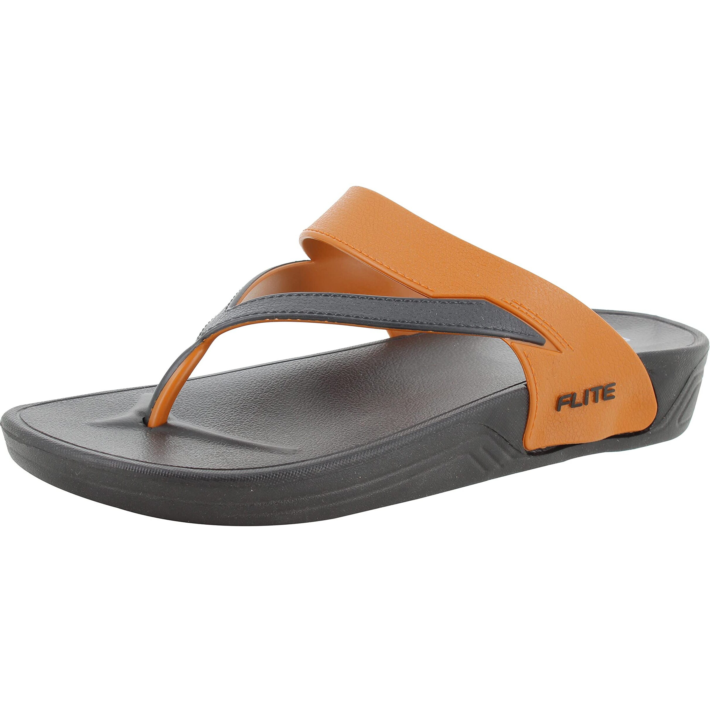 FLITE womens FL0400L Black Tan Flip-Flop - 4 UK (FL0400L)