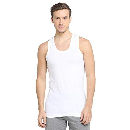 Dixcy Scott Men s Innerwear Regulart Fit Solid (Pack of 3) (Comfort Vest RN_White_XL)