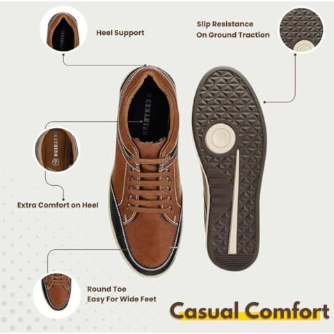 Centrino Men s 3322 TAN Sneakers-6 UK (40 EU) (7 US) (3322-01)