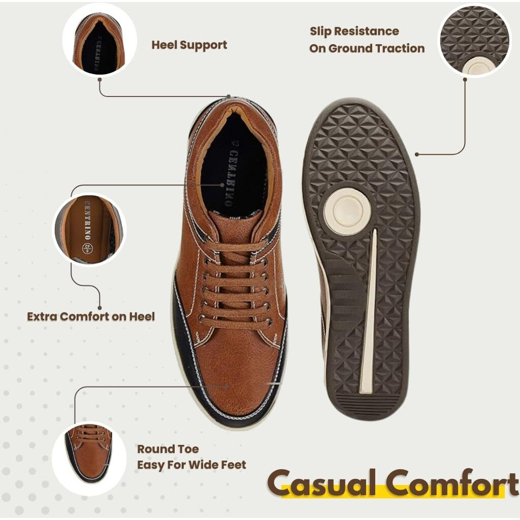 Centrino Men s 3322 TAN Sneakers_10 UK (3322-01)