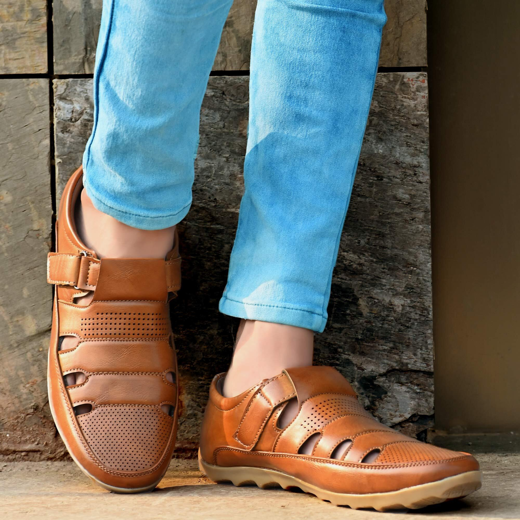 Centrino Men s Tan Fisherman Sandal-10 Kids UK (2340)