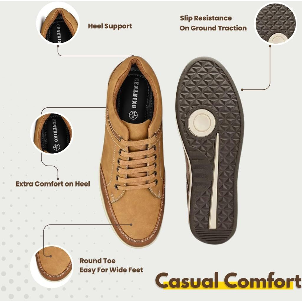 Centrino Men s 3322 Beige Sneakers_6 UK (5501-1)