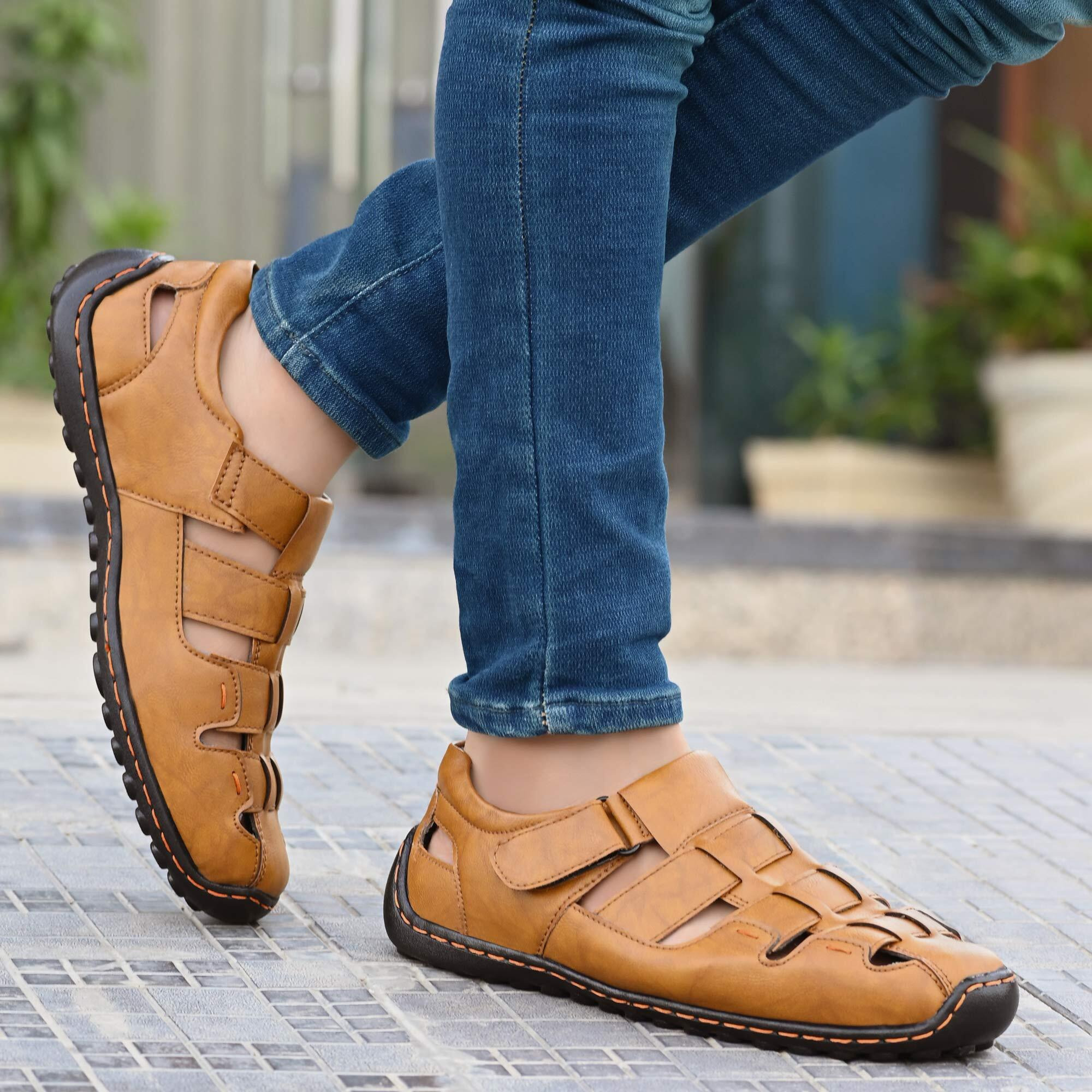 Centrino Men s 6114 Tan Fisherman Sandals_10 UK (6114-01)