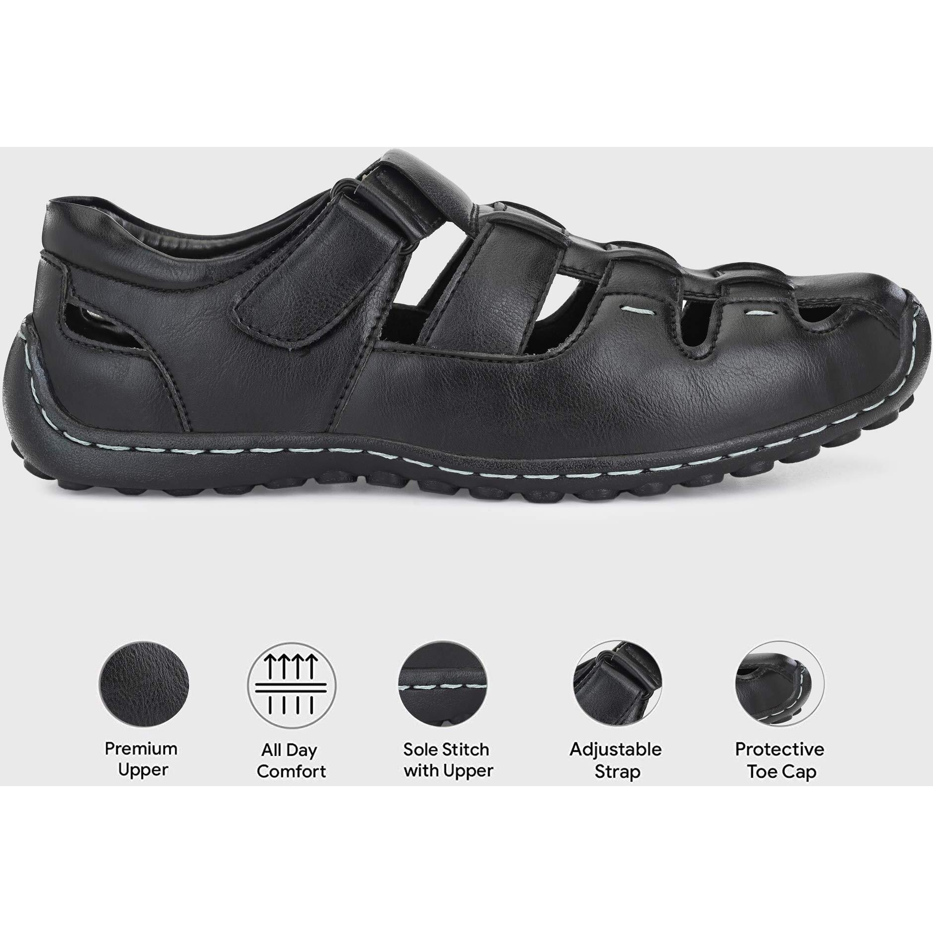 Centrino Men s 6114 Black Fisherman Sandals_11 UK (6114-02)