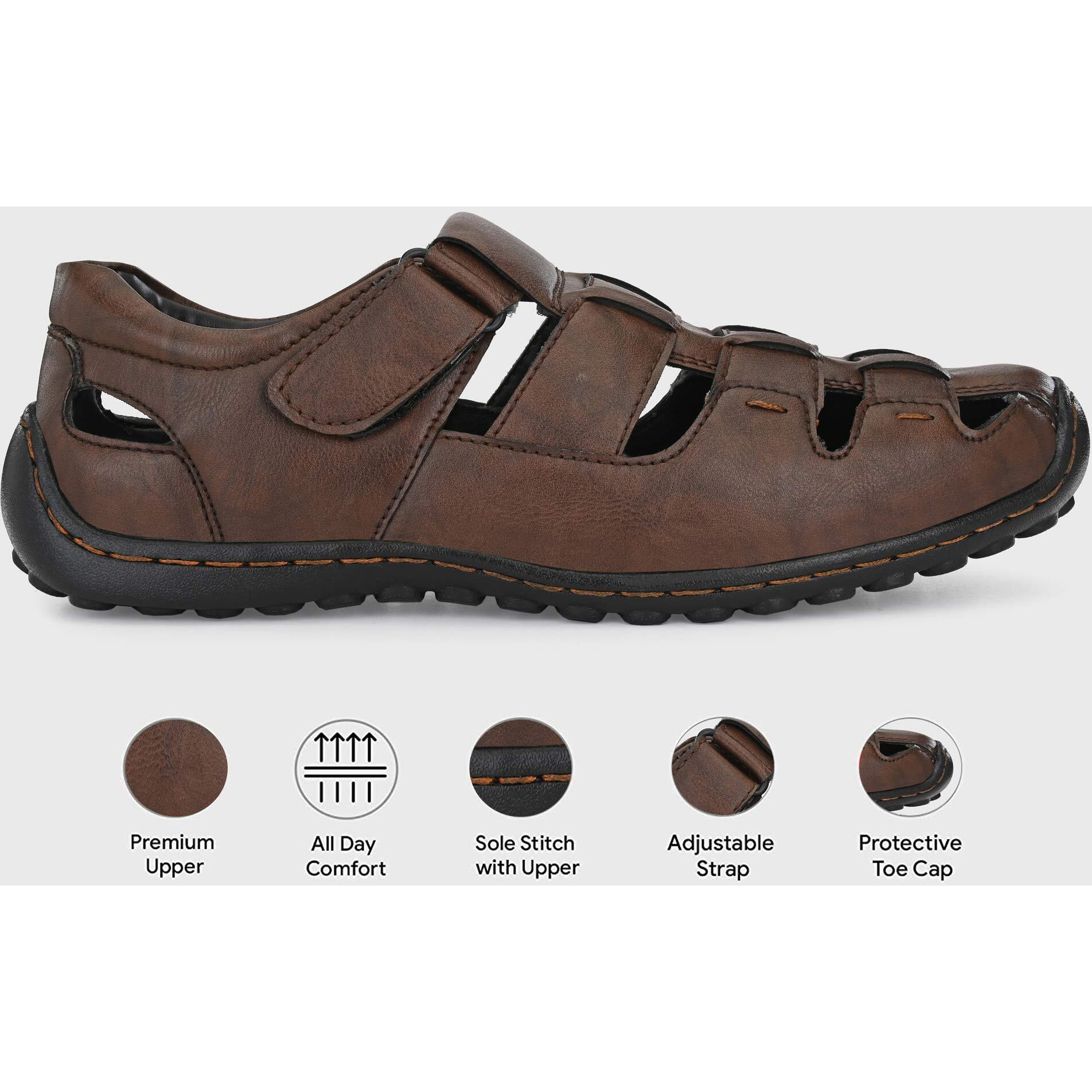 Centrino Men s 6114 Brown Fisherman Sandals_10 UK (6114-03)