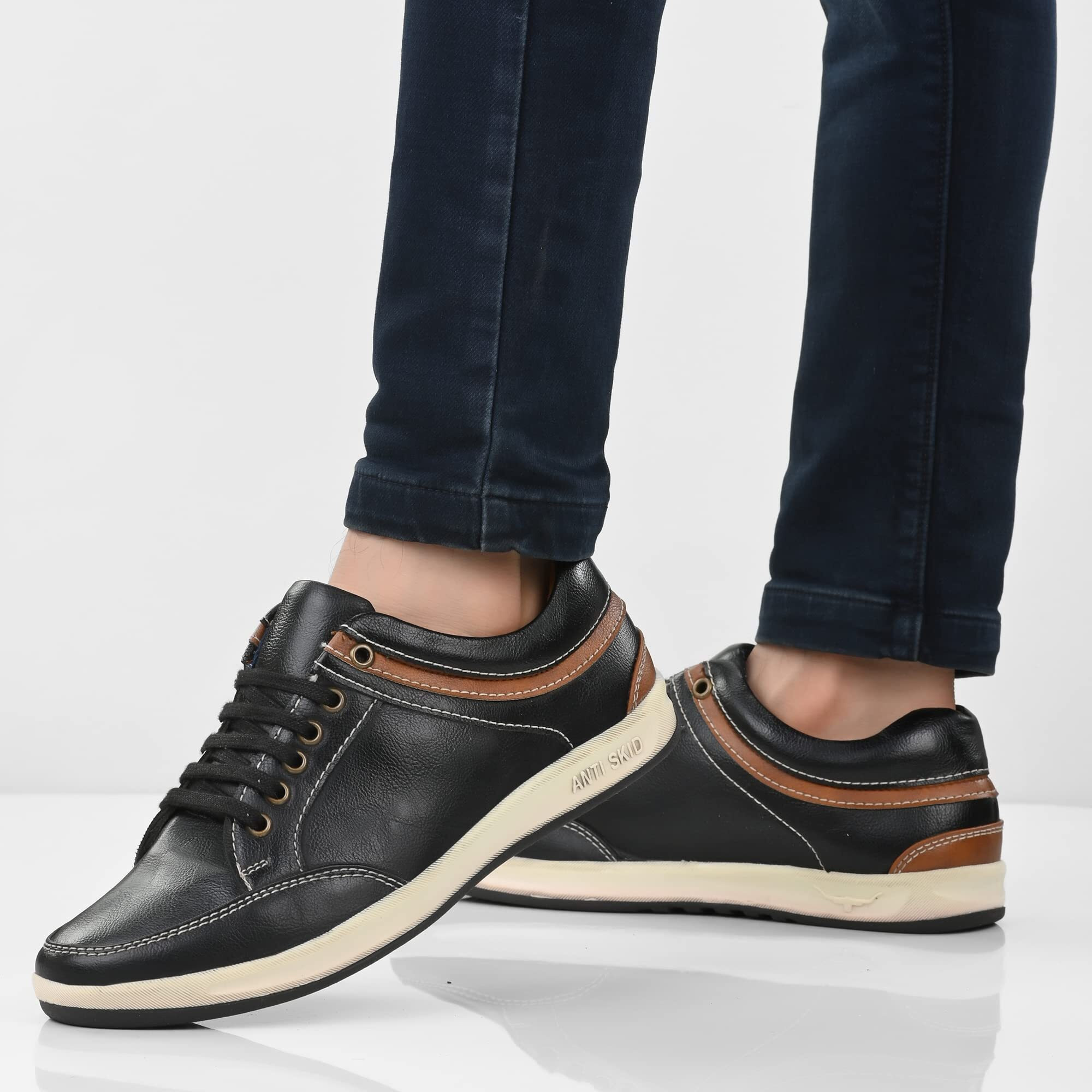Centrino Men s 3322 Black Sneakers_11 UK (3389-01)