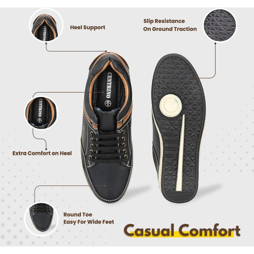 Centrino Men s 3322 Black Sneakers_11 UK (3389-01)