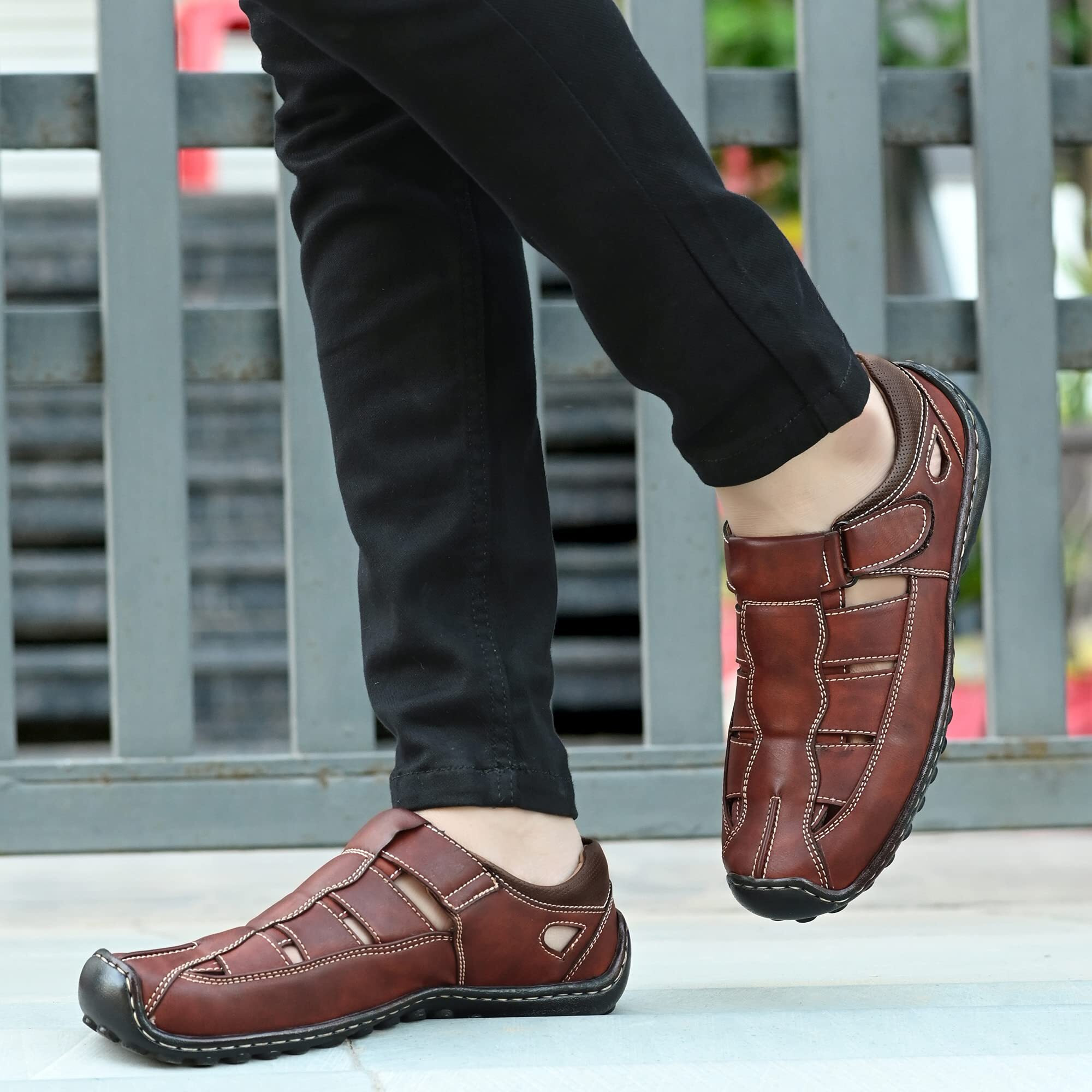 Centrino Men s 6113 Burgundy Fisherman Sandals_10 UK (6113-13)