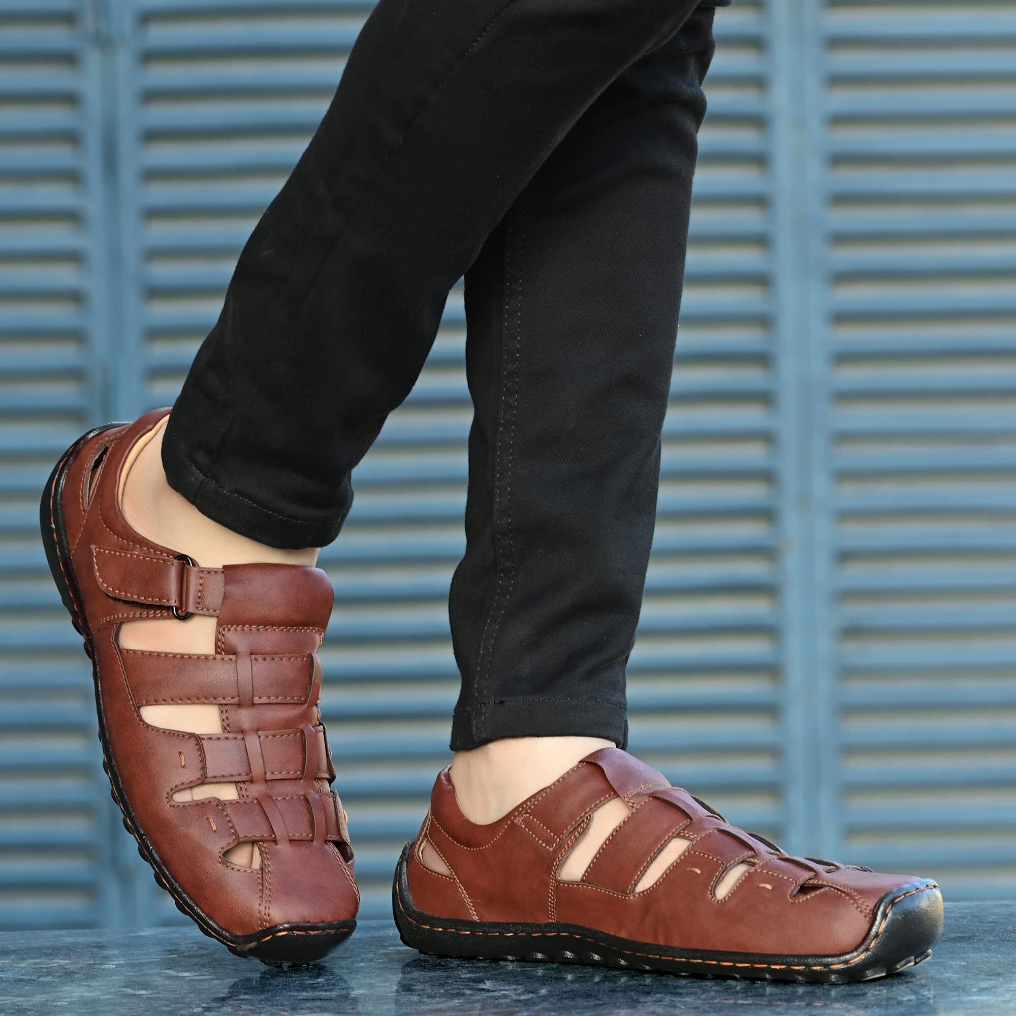 Centrino Men s 6114 Burgundy Fisherman Sandals_10 UK (6114-11)