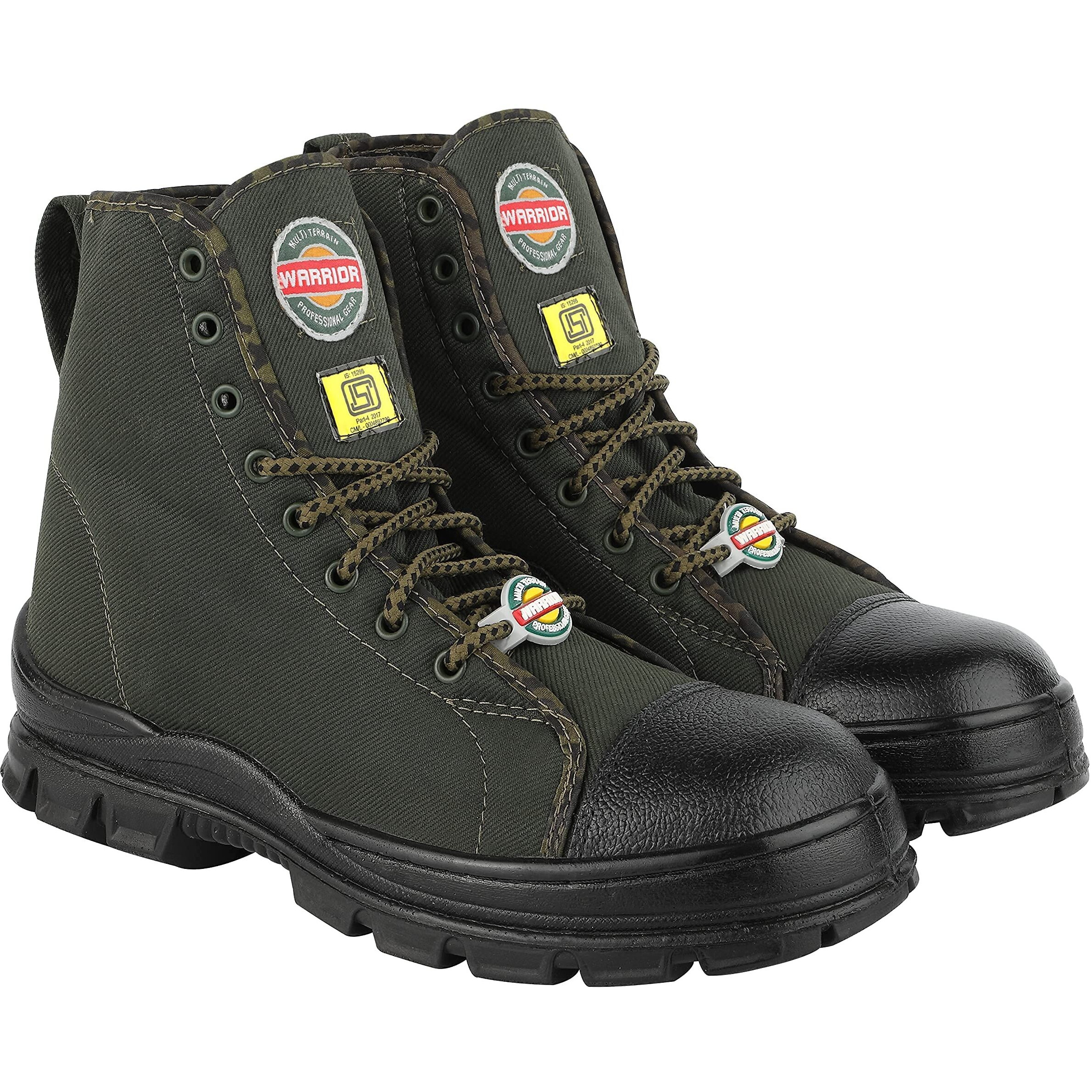 Liberty Warrior 88-46HSTG Jungle Boot for Men, Soft Toe, Olive Green & Black, size-11UK