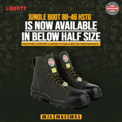 Liberty Warrior 88-46HSTG Jungle Boot for Men, Soft Toe, Olive Green & Black, size-11UK