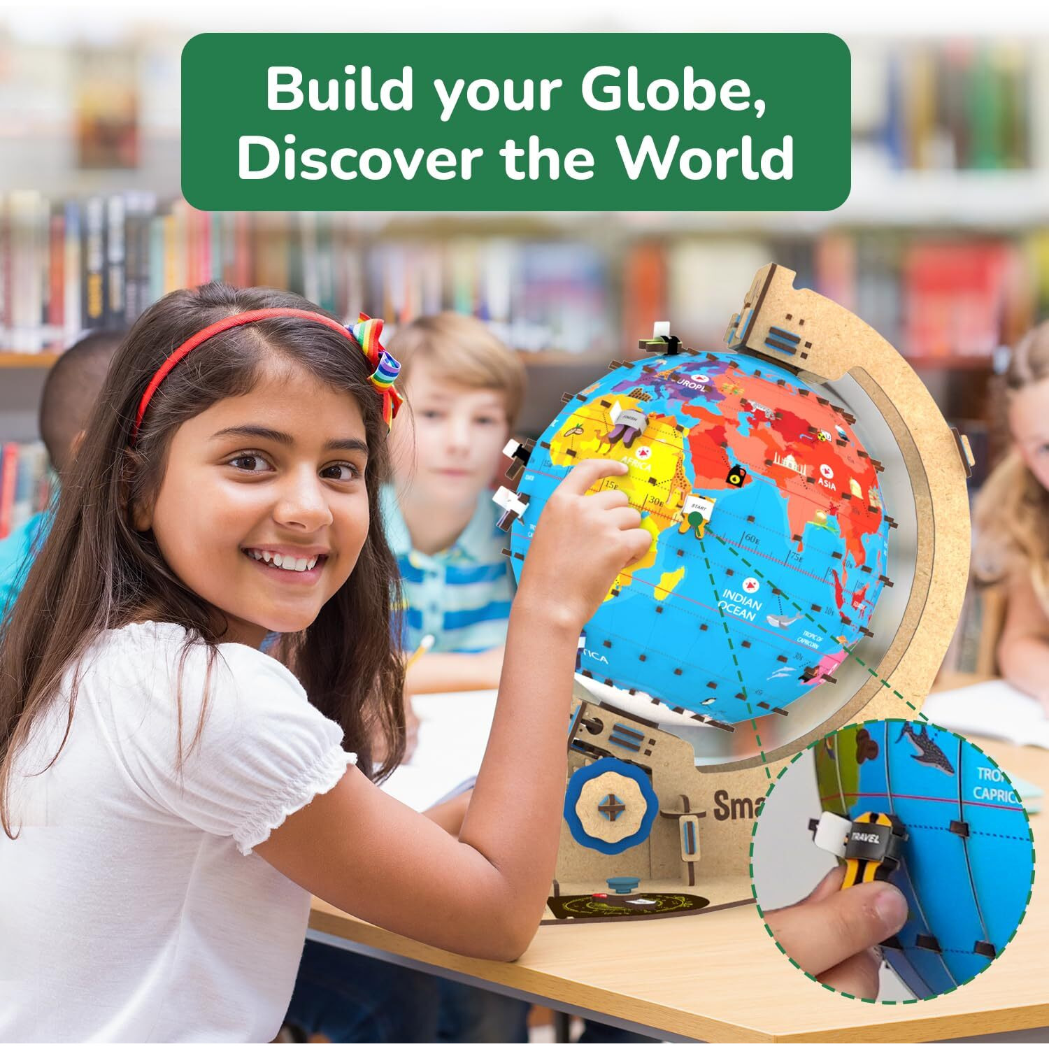 Smartivity Globe Explorer I AR Based Toy for Kids 8-14 Years Old | 1000+ Facts About Animals, Monuments, Places & More I Birthday Gift for Boys & Girls I DIY STEM Educational Science Toy for Kids
