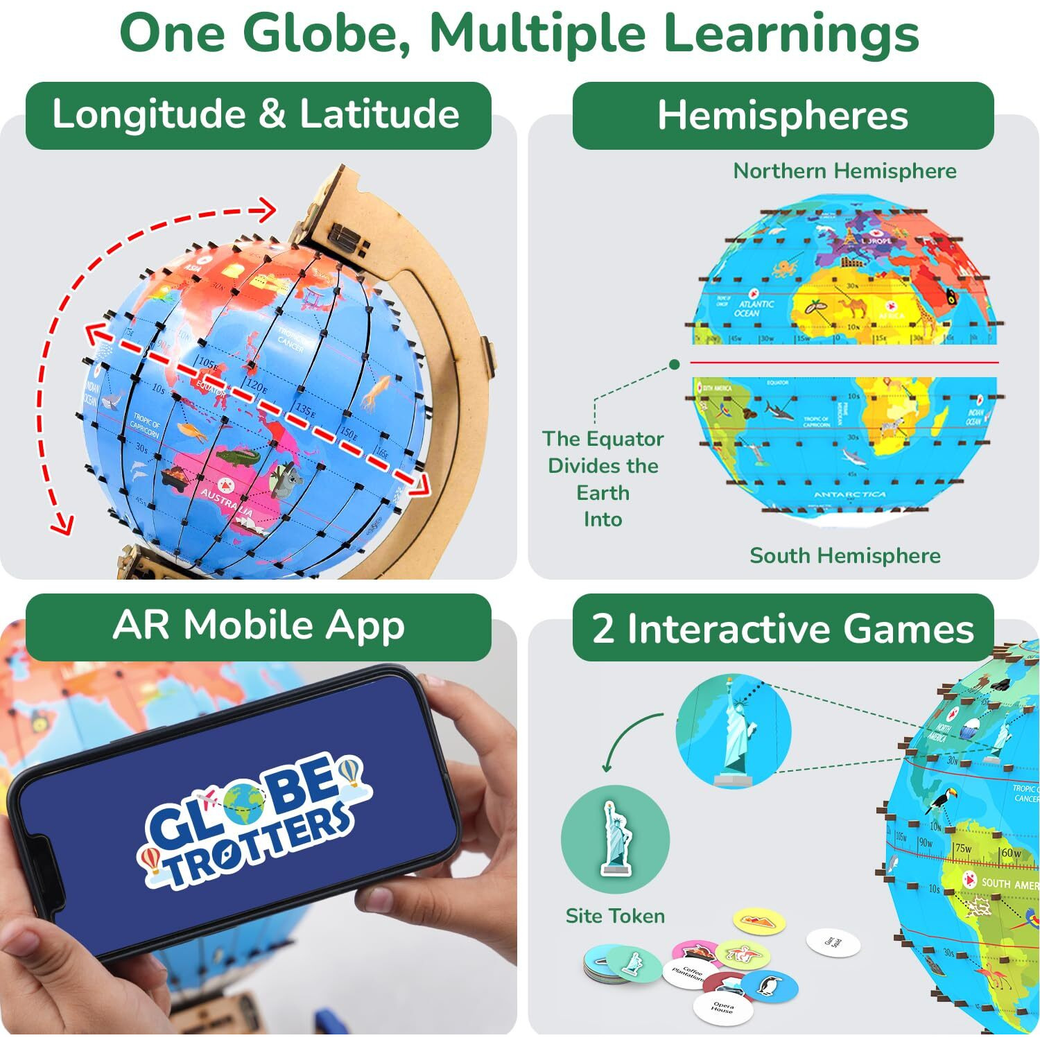 Smartivity Globe Explorer I AR Based Toy for Kids 8-14 Years Old | 1000+ Facts About Animals, Monuments, Places & More I Birthday Gift for Boys & Girls I DIY STEM Educational Science Toy for Kids