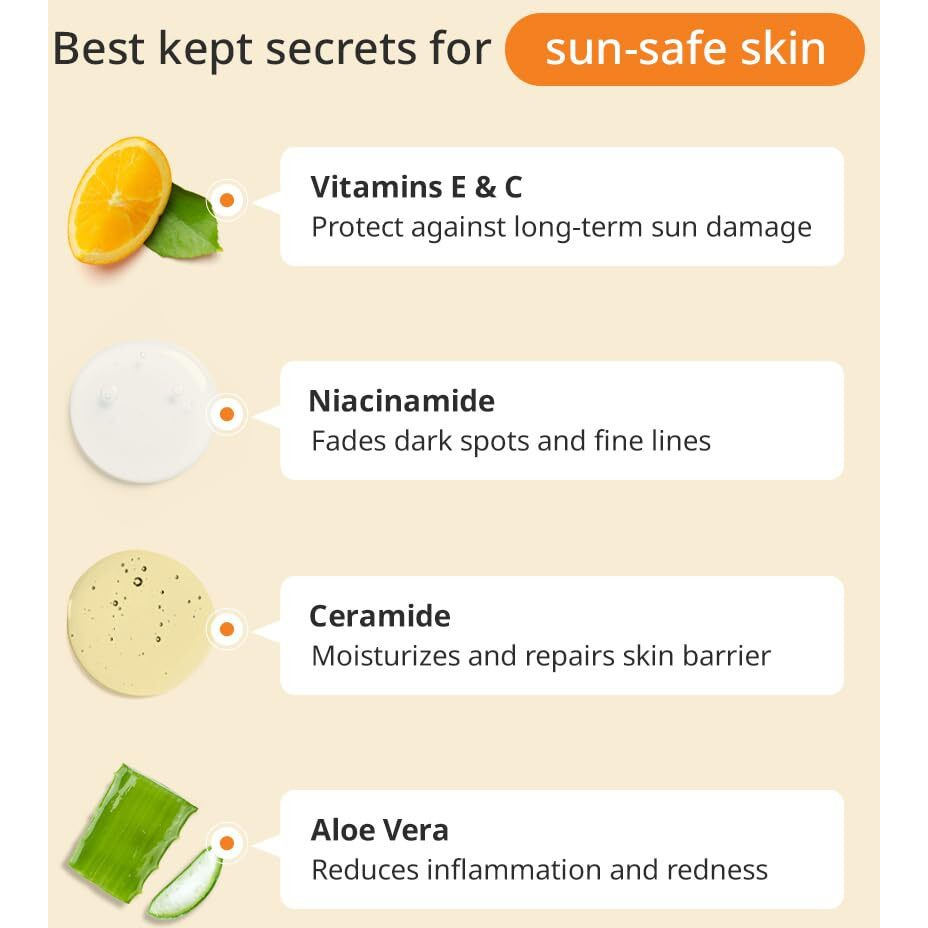 Arata Sunscreen Gel | SPF 50, PA+++ | Broad Spectrum UV Protection | Ultra-Light & Dewy Finish | No White Cast | Even & Glowing Skin | Niacinamide & Ceramide | Derma-Tested | For Men & Women | 50ML