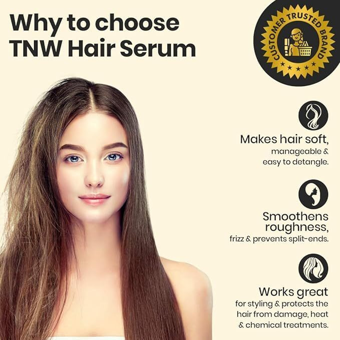 TNW-The Natural Wash Black Seed Hair Serum forDry & Frizzy Hair | Gives Smooth Silky Touch & Instant Shine And Softness Enriched with Fenugreek & Essential Oils 100ml (Serum)