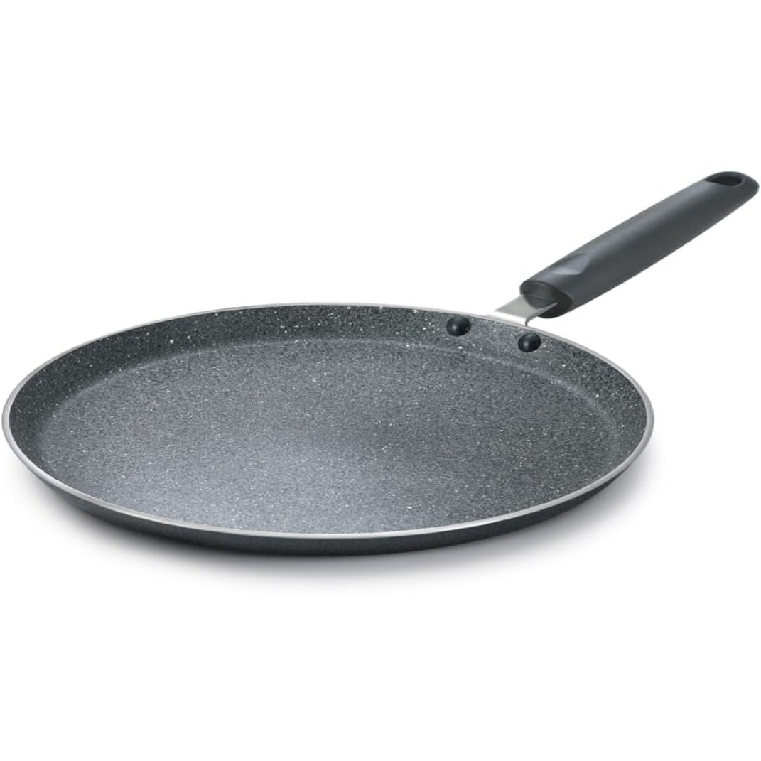 Prestige Omega Deluxe 25cm Granite Dosa Tawa|Non-Stick with 5 Layers Coating|Dishwasher Safe|Stainfree Interior|Gas & Induction Compatible|2 Years warrnty