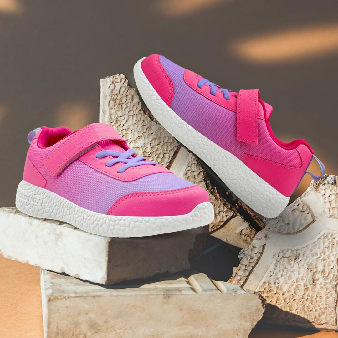 KazarMax Unisex-Child Pink & Purple Sports Shoes -12.5 Kids UK